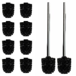 Daloual WC Bürsten Set 10× Ersatzkopf Schwarz...