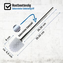 Daloual WC Bürsten Set 10× Ersatzkopf...