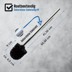 Daloual WC-Bürsten Set 3× Ersatzkopf Schwarz...