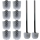 10x Ersatz Bürstenkopf weiß + 2x Griff 40 cm / Austausch Toilettenbürste / Klobürste