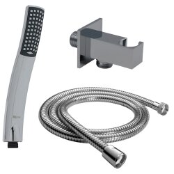 Design Handbrause rund mit 200 cm Schlauch, Halter &...