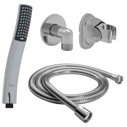 Design-Handbrause rund mit 200 cm Schlauch, Halterung...