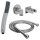 Design Handbrause rund mit 200 cm Schlauch, Halter & Wandanschluss Set