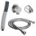 Design Handbrause mit 200 cm Schlauch, Halter & Wandanschluss Set