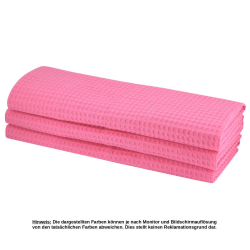 6x Geschirrtuch 100% Baumwolle Waffel-Piqué rosa Küchentuch Putztuch Set Tuch
