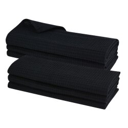 6x Geschirrtuch Schwarz – 100% Baumwolle...