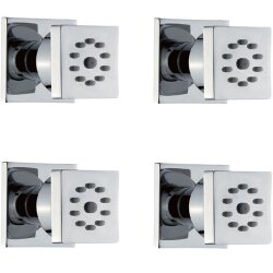 4er Set quadratische Seitenbrausen für Dusche...