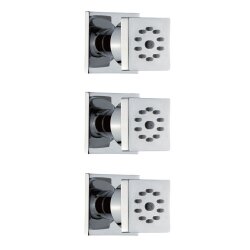 3er Set quadratische Seitenbrausen für Dusche...