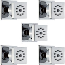 5er Set quadratische Seitenbrausen für Dusche...