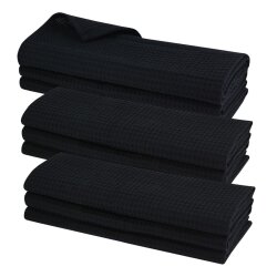 30x Geschirrtuch Schwarz – 100% Baumwolle...
