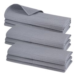 30x Geschirrtuch Grau – 100 % Baumwolle...