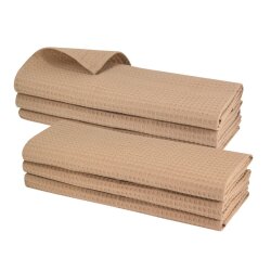 6x Geschirrtuch hellbraun Waffel-Piqué 100 %...