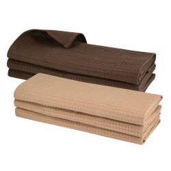 6x Geschirrtücher Braun – 100 % Baumwolle...