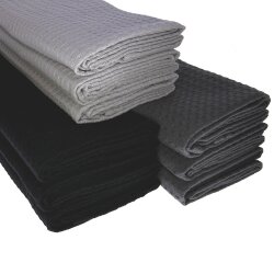 9er Geschirrtuch Set Grau/Anthrazit 100 % Baumwolle...