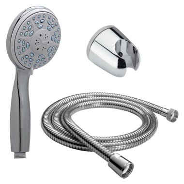 Design Handbrause Set mit Brauseschlauch & Wandhalter – Chrom für Ihr modernes Badezimmer
