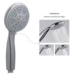 Design Handbrause Set mit Brauseschlauch & Wandhalter...