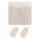6er Pack Servietten 44×44 cm + Tischdecke 90×90 cm Baumwolle Beige – Gastroqualität