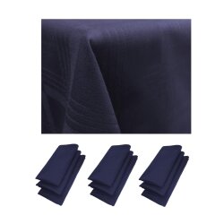 9er Set Servietten 44×44 cm + Tischdecke Baumwolle...