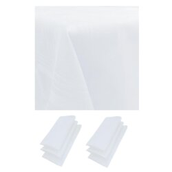 6er Pack Stoffservietten 44 × 44 cm + Tischdecke...