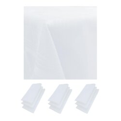 9er Pack Stoffservietten 44×44 cm + Tischdecke...