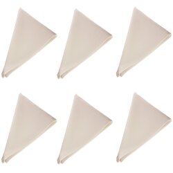 6er Set Stoffservietten 44x44 cm Beige – Baumwolle...