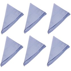 6er Set Stoffservietten 44×44 cm Hellblau –...