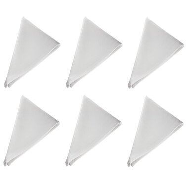 6er Pack Stoffservietten 44×44 cm Weiß – 100 % Baumwolle, hochwertige Textilservietten für Tisch & Festtafel