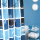 Duschvorhang / Brausevorhang / Vorhang / Dusche Duschgardine180 x 200 cm Blau Meer