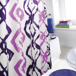 Duschvorhang 180x200 cm Lila aus 100% Polyester –...