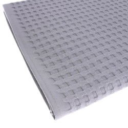 4x Handtuch Gästetuch in Waffelpique 100 x 50 cm aus Baumwolle / Pique Wabengewebe grau