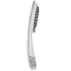 Handbrause 5 Strahlarten – grauer Duschkopf mit Antikalkdüsen, ergonomisch für Dusche und Bad, vielseitig einstellbar