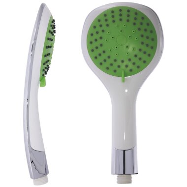 Handbrause 5 Strahlarten – grüner Duschkopf mit Antikalkdüsen, ergonomisch für Dusche und Bad, individuell einstellbar