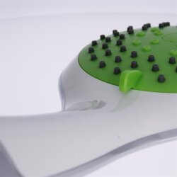 Handbrause 5 Strahlarten – grüner Duschkopf mit Antikalkdüsen, ergonomisch für Dusche und Bad, individuell einstellbar