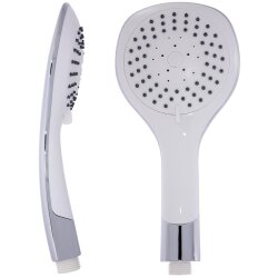 Premium Handbrause Weiß mit 5 Strahlarten Antikalk...