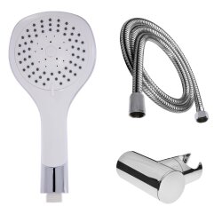 Handbrause Set Weiß mit Brauseschlauch und...