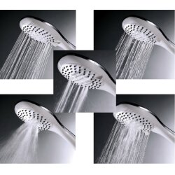 Handbrause Set Weiß mit 200 cm Brauseschlauch und Brausehalterung