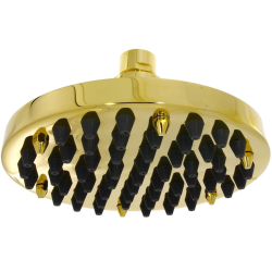 Regenbrause Regendusche Kopfbrause &Oslash; 15 cm mit Wandarm 30 cm Gold hochglanz