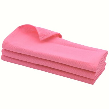 3er Set Geschirrtücher aus 100 % Baumwolle – Rippstruktur Rosa Pink – Hochsaugfähig, langlebig und fusselfrei für Küche & Gastro