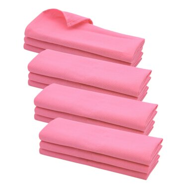 12er Set Geschirrtücher 100 % Baumwolle – Rippstruktur Rosa/Pink, hochsaugfähig & fusselfrei