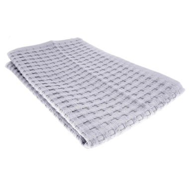 Handtuch Gästetuch in Waffelpiqué 50 x 30 cm aus Baumwolle / Abschminktuch grau