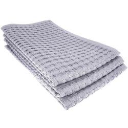 3x Gästetuch 50x30 cm Grau – Waffelpique...