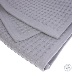 3x Gästetuch 50x30 cm Grau – Waffelpique...