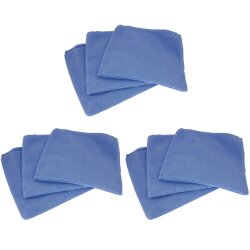 9er Set Mikrofasertücher 40×40 cm Blau –...