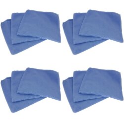 12er Set Profi Mikrofasertücher 40×40 cm Blau...