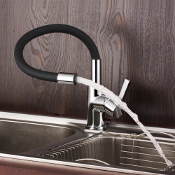 Küchenarmatur / Armatur Spüle farbig Küche Wasserhahn weiss beweglicher Auslauf