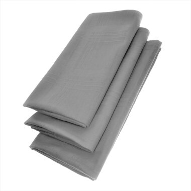 3er Pack Stoffservietten 45x45 cm Grau – 100% Baumwolle, 4-seitig gesäumt, waschbar & wiederverwendbar – ideal für Gastronomie, Feste & nachhaltige Tischdeko