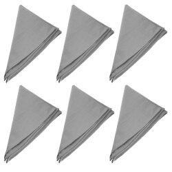 6er Pack Stoffservietten 45×45 cm Grau –...