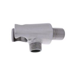 Edelstahl Wandanschlussbogen mit Brausehalter –...