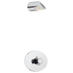 Zeitgesteuertes Dusch-Set - Unterputz-Mischarmatur (Warm...