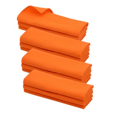 12er Set Geschirrtücher 100 % Baumwolle Orange – saugstark, fusselfrei & langlebig für Küche
